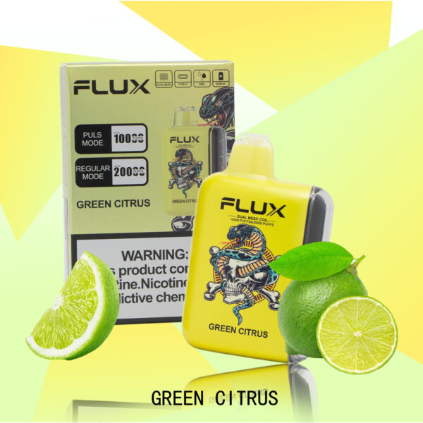 145735fa86c30d2dfd17c5c8ad458660 FLUX GREEN CITRUS 20000 PUFFS - Tobacco Product